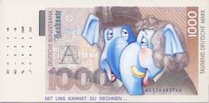 gr��eres Bild - Postkarte Geld DM    1999