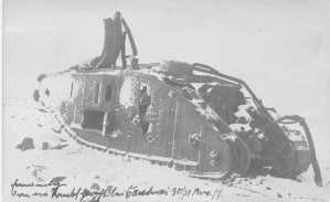 gr��eres Bild - Postkarte Panzer     1917