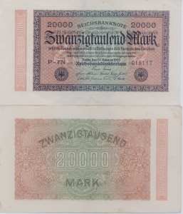 gr��eres Bild - Geldnote 1923-1923 DR 20T
