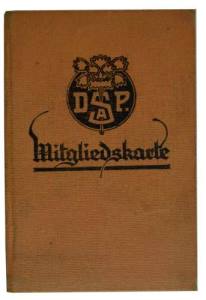 gr��eres Bild - Mitgliedsbuch DSAP   1929