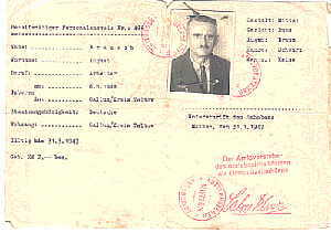 gr��eres Bild - Ausweis Behelf       1947