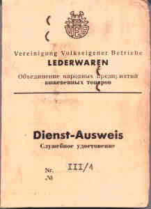 gr��eres Bild - Ausweis DDR Werksausweis