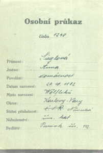gr��eres Bild - Ausweis Tschechisch  1946
