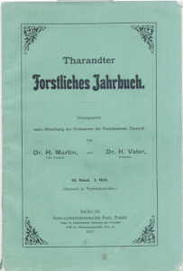 gr��eres Bild - Buch Forst Jahrbuch  1912