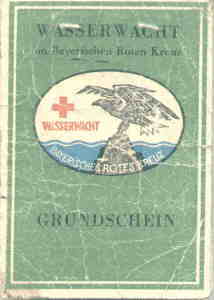 gr��eres Bild - Sport DLRG Ausweis 1956