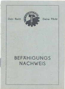 gr��eres Bild - Bef�higungs Nachweis DDR