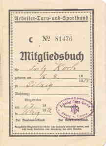 gr��eres Bild - Mitgliedsbuch ATB    1922