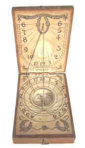 gr��eres Bild - Uhr Sonnenuhr Tasche 1900