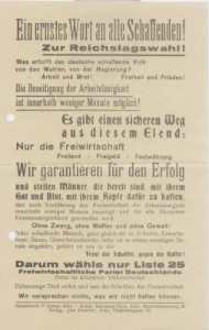 gr��eres Bild - Wahlwerbung 1932 Freiwirt