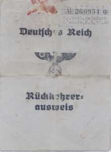 gr��eres Bild - Ausweis R�ckkehrer   1942