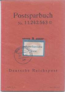 gr��eres Bild - Sparbuch Post 1943-1949