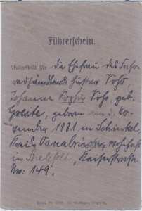 gr��eres Bild - F�hrerschein 1911 Minden