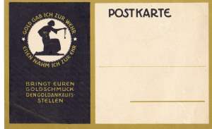 gr��eres Bild - Postkarte Goldspende 1916