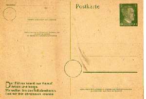 gr��eres Bild - Postkarte Vordruck   1941