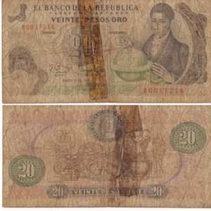 gr��eres Bild - Geldnote Columbien   1981