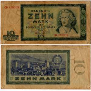 gr��eres Bild - Geldnote DDR 1964 10,- M