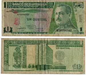 gr��eres Bild - Geldnote Guatemala 1992