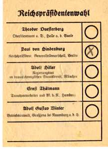 gr��eres Bild - Wahlzettel Reichspr�siden
