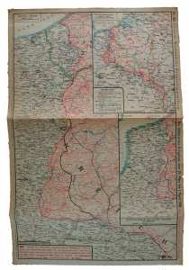gr��eres Bild - Landkarte Krieg 1914/1918