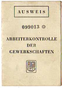 gr��eres Bild - Ausweis DDR Arbeiterkontr