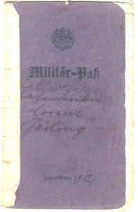 gr��eres Bild - Wehrpa� Bayern       1912