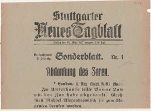 gr��eres Bild - Zeitung Stuttgarter 1917
