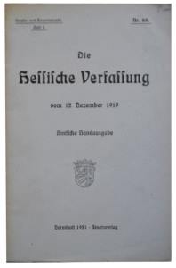 gr��eres Bild - Verfassung Hessen 1919