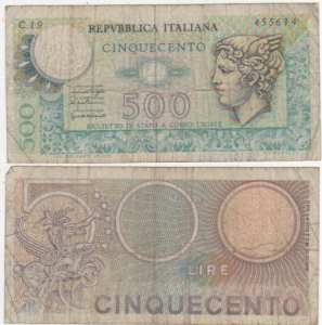 gr��eres Bild - Geldnote Italien 1974 5L