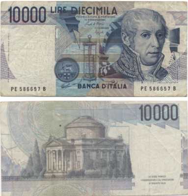 gr��eres Bild - Geldnote Italien 1984 100