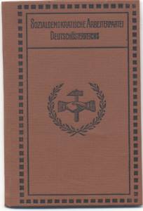gr��eres Bild - Mitgliedsbuch SDAP   1934