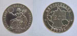 gr��eres Bild - Geld Medaille ECU 1992