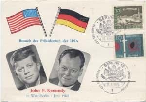 gr��eres Bild - Postkarte Kennedy    1963