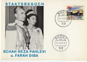 gr��eres Bild - Postkarte Schah      1967