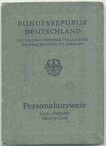 gr��eres Bild - Ausweis Personal BRD 1985