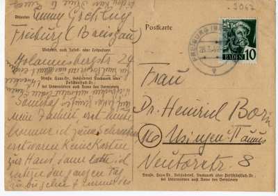 gr��eres Bild - Briefkarte Baden     1949