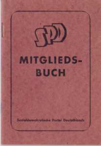 gr��eres Bild - Mitgliedsbuch SPD    1966