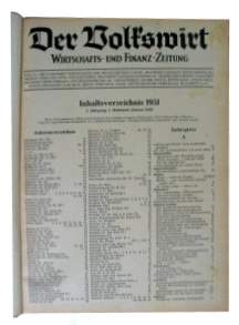 gr��eres Bild - Buch Der Volkswirt   1951