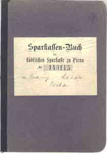 gr��eres Bild - Sparbuch Pirna WR 1923