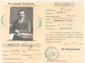 gr��eres Bild - Ausweis Limburg      1925
