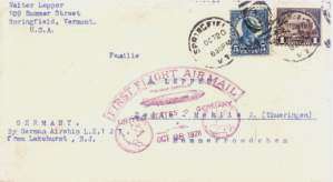 gr��eres Bild - Brief Erstflug Zeppelin