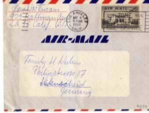 gr��eres Bild - Brief Aerogramm USA  1959