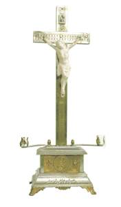 gr��eres Bild - Kreuz Kruzifix Tisch 1880