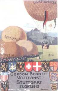 gr��eres Bild - Postkarte Ballon     1912