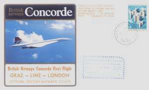 gr��eres Bild - Brief Erstflug Concorde