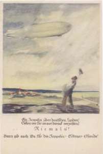 gr��eres Bild - Postkarte Zeppelin Spende