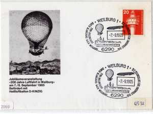 gr��eres Bild - Brief Sonderflug Ballon