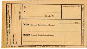 gr��eres Bild - Frachtaufkleber Bahn 1943