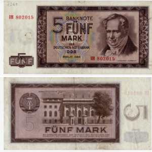 gr��eres Bild - Geldnote DDR 1964   5,-