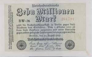 gr��eres Bild - Geldnote 1923-1923 DR 10M