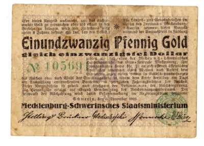 gr��eres Bild - Geldnote Goldw�hrung 1923